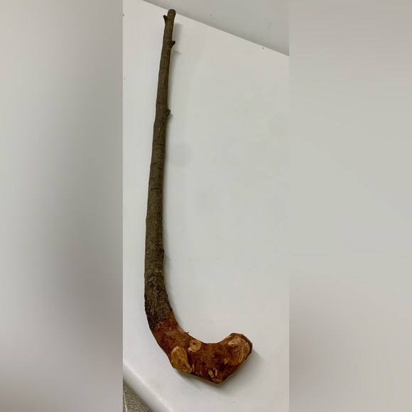 Vtg Raw Cherry Branch Wood Home Made Hand Crafted Walking Stick Cane - Picture 6 of 12